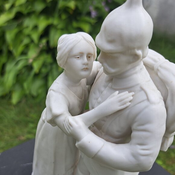 Abschied -German Bisque Statue WWI - Picture 10 of 11